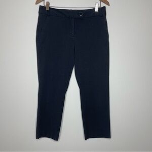 Izod Black Cotton Blend Textured Spring Cropped Pants